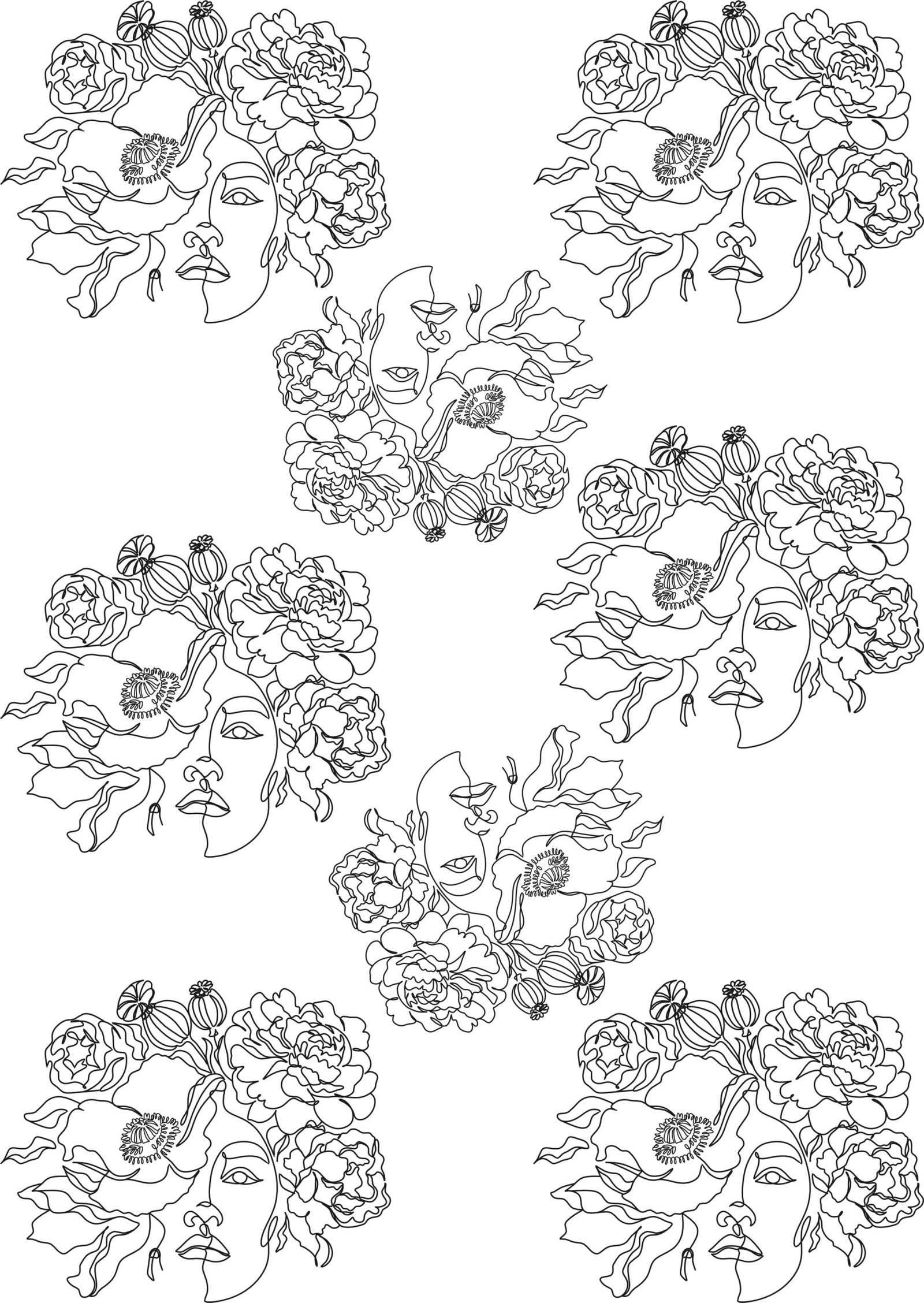 Graceful Ladies Faces EP Metallic Stickers Sheet Single Design-6 | Strong, Amateur & Courage✨💖