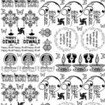Happy Diwali Electroplated Stickers – Swastik, Matacharan, Mandala Art, Diya & More🪔💫
