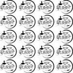 Shubh Deepawali Texts In Circle EP Metal Sheets – Individual Design Stickers 🔱🪔