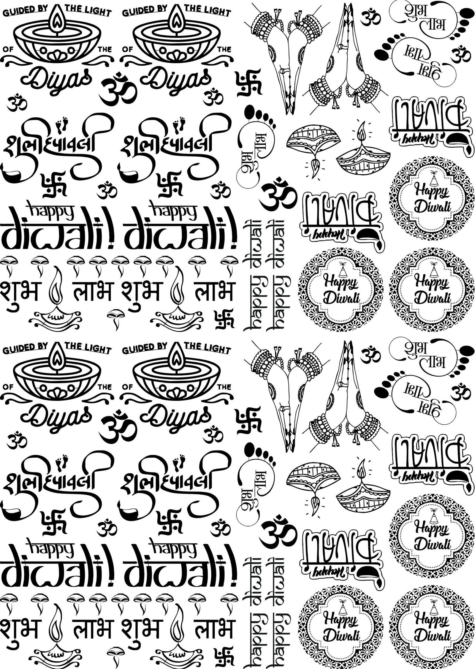 Premium & Luxury Electroplated Metallic Stickers Sheet - All Happy Diwali - Deepawali Quotes ππ± Premium & Luxury Electroplated Metallic Stickers Sheet - All Happy Diwali - Deepawali Quotes ππ±