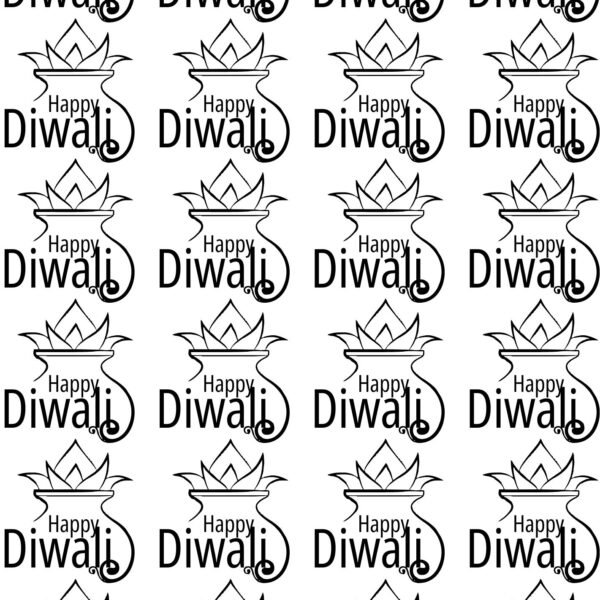 Happy Diwali Ritual Texts With Kalash EP Metal Sheets– Individual Design Stickers ✨🌸
