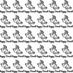 Ganesh With Happy Diwali Ritual Texts EP Metal Sheets– Individual Design Stickers ✨🌸