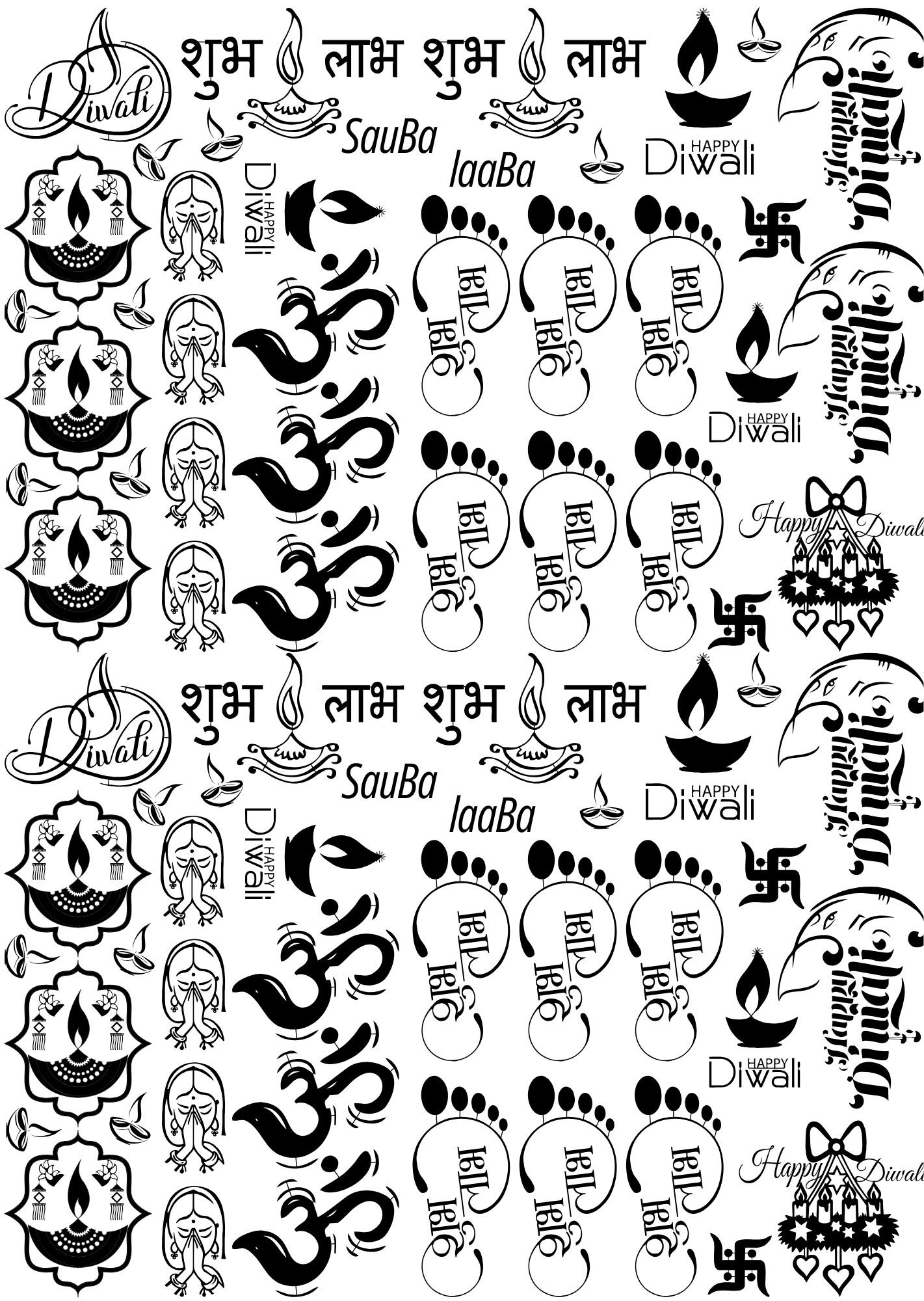 Luxury Diwali EP Metal Stickers – Gold, Silver & Festive Finishes – Sharma Labels