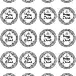 Happy Diwali Texts In Circle Elegant Single Design Sticker Sheet – Shine, Style & Durability 🙏🕉️📿