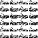 Happy Diwali Texts In Bold Unique Single Design Sticker Sheet – Perfect for Labels & Branding🎉🎊🕉️📿