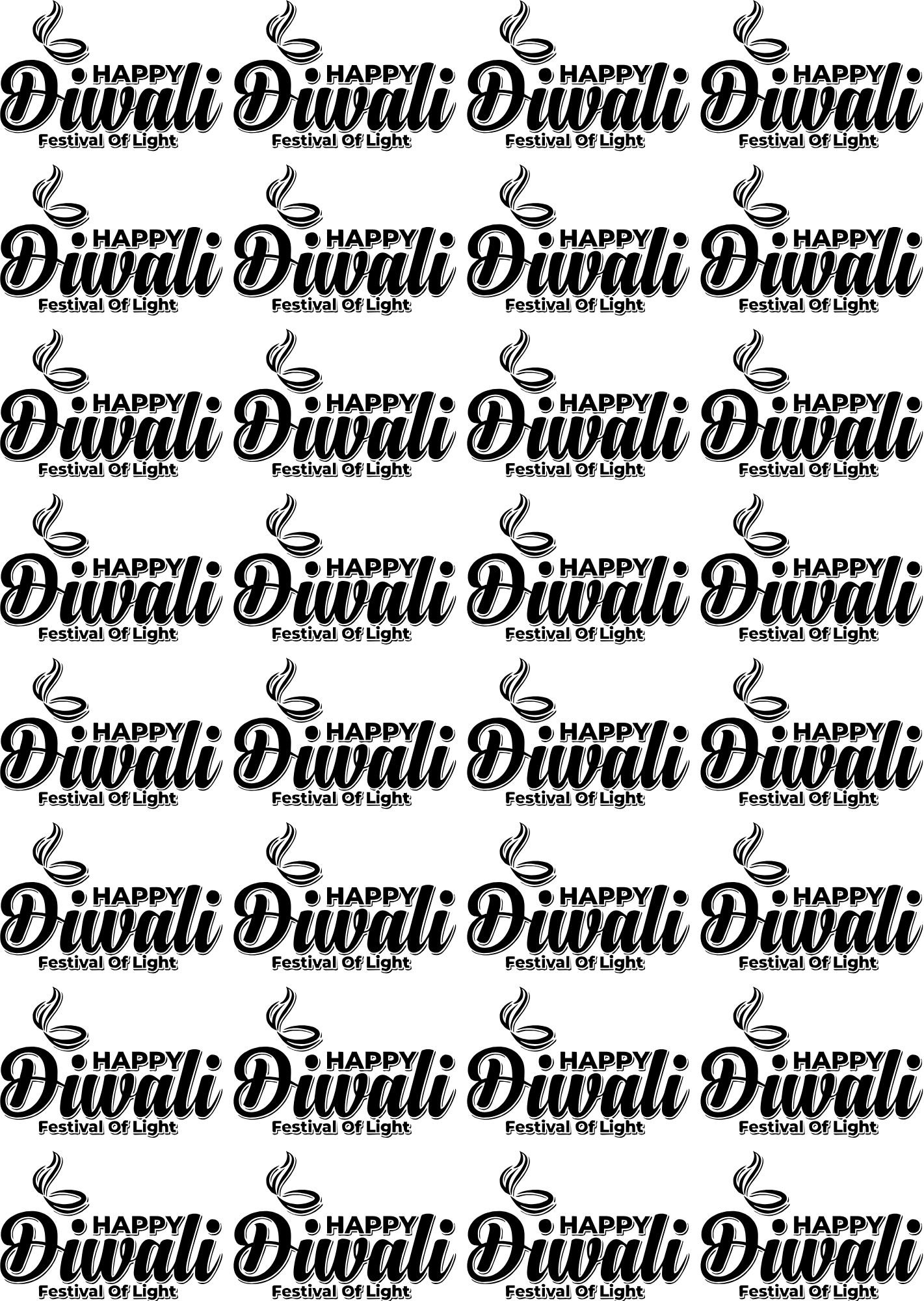Happy Diwali Texts In Bold Unique Single Design Sticker Sheet โ Perfect for Labels & Branding๐๐๐๏ธ๐ฟ Happy Diwali Texts In Bold Unique Single Design Sticker Sheet โ Perfect for Labels & Branding๐๐๐๏ธ๐ฟ