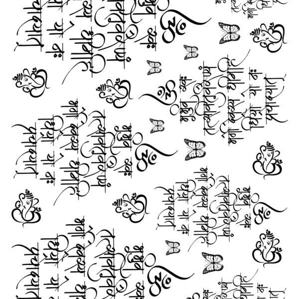 Diwali EP Metal Stickers Sheet Black & Chrome - Mantra, Ritual Quotes, & Holy Scripts🙏🌸