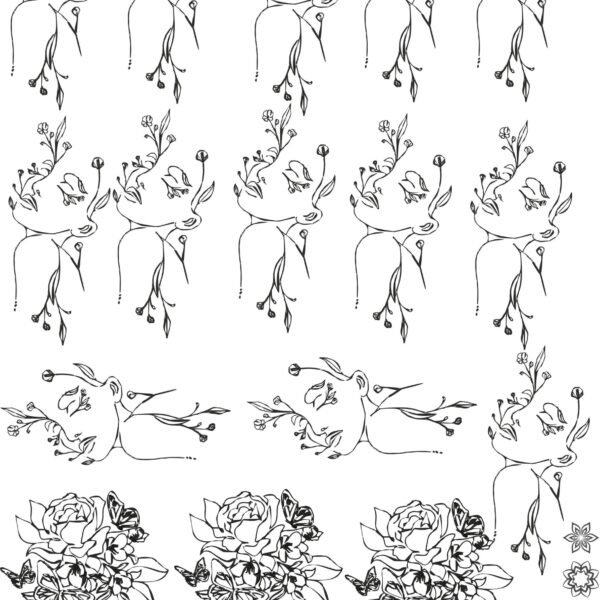 Awesome Ladies Faces EP Metallic Stickers Sheet Single Design-7 | Amateur, Smashing, & Beauty✨💖