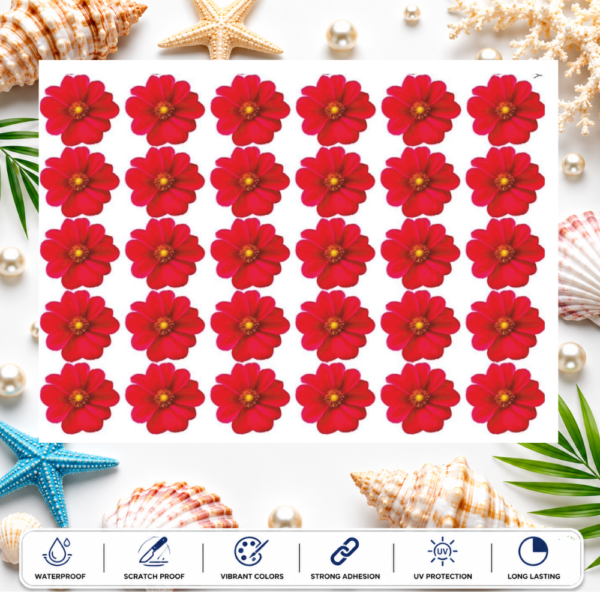 Multi-Design Floral Sticker Sheet – Assorted Flower Bouquet Stickers