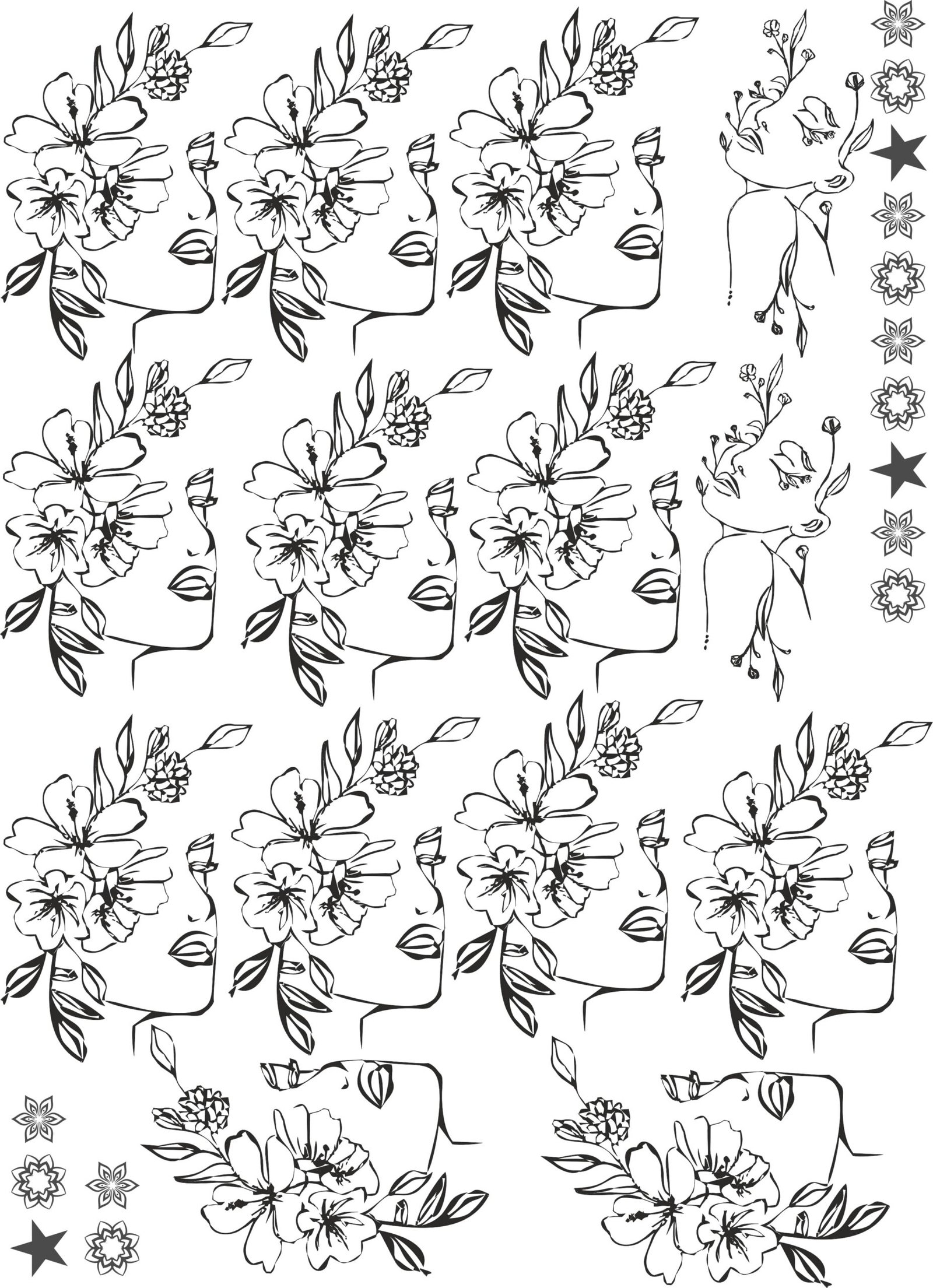 Flower Electroplated Metal Stickers Sheets - Waterproof, Durable, & Weatherproof ❤️✨