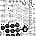Deepawali Modern EP Metal Stickers Sheets — Diya, Kalash, Shubh Labh, Swastik & Laxmi Ganesh & More.. 🪔🔱