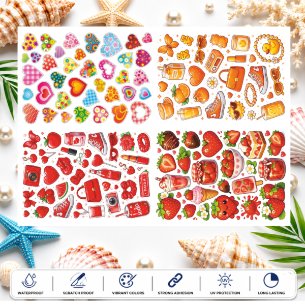 Peacock Floral UV DTF Stickers – Premium Decorative Transfer Stickers