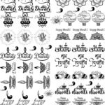 Golden & Silver Diwali Edition EP Metal Stickers - Rangoli, Diya, & Happy Diwali Collection🔱🙏