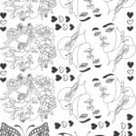 Premium Electroplated Metallic Stickers Sheet Of Ladies Faces | Styling, & Makeup💕🎀✨