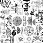 Rose Gold & Copper Diwali EP Metal Stickers Sheets - Saraswati, Om, Ganesh, & More..✨🪔