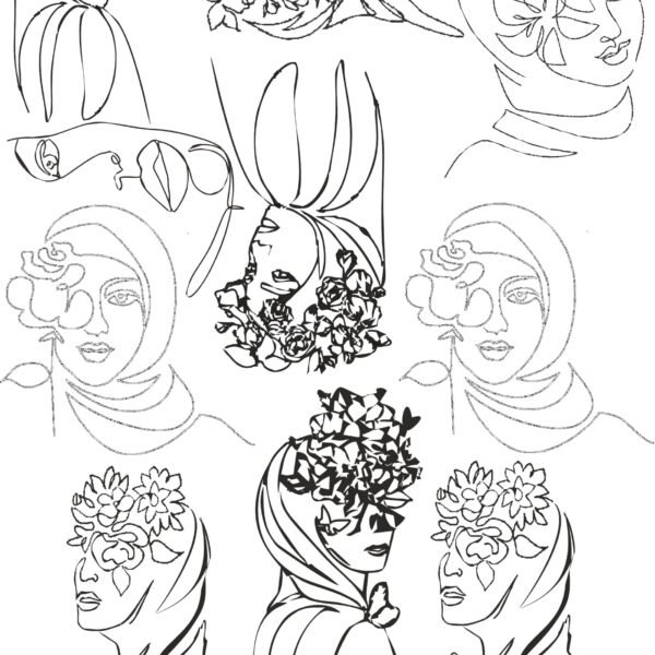 Luxury Electroplated Metallic Stickers Sheet Of Islamic Girls | Stylish, & Elegant💕🎀✨