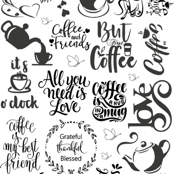 Coffee, Romantic, Friends & BFF EP Metal Stickers In Quotes All Variant Decals - Durable