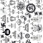 Mata Charandwaar, Diya, Swastik, Om, & Ganesh More EP Metallic Stickers 🛕📿