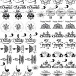Diya, Happy Diwali, Rangoli & Shubh Diwali – EP Metallic Gold & Silver Stickers Sheet 🕉️🔱