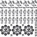 Diwali Stickers Sheets – Premium EP Metal Finish – Shubh Labh, Om, Swastik, & Ganesh 🙏🪔