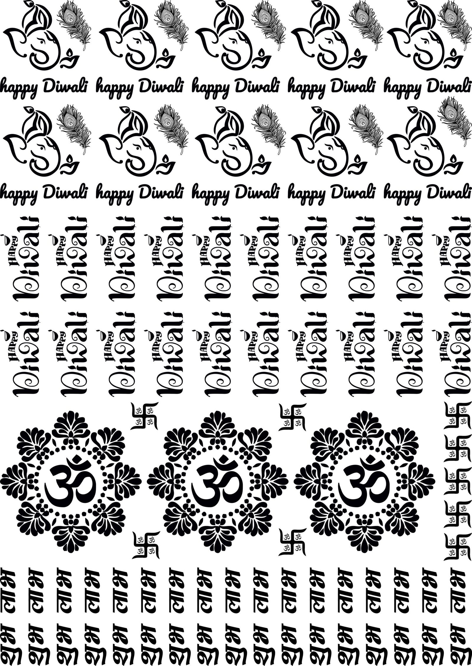 Diwali Stickers Sheets β Premium EP Metal Finish β Shubh Labh, Om, Swastik, & Ganesh ππͺ Diwali Stickers Sheets β Premium EP Metal Finish β Shubh Labh, Om, Swastik, & Ganesh ππͺ