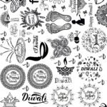 All Diwali EP Metal Stickers – Diya, Rangoli, Swastik, Quotes, & More Finish Glossy & Shining✨🪔