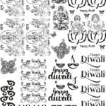 Diwali EP Metal Stickers – Laxmi, Ganesh, Happy Quotes, Ridhi Sidhi & More ✨🪔