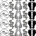 Deepawali Electroplated Metallic Stickers — Matacharan, Shubh Labh