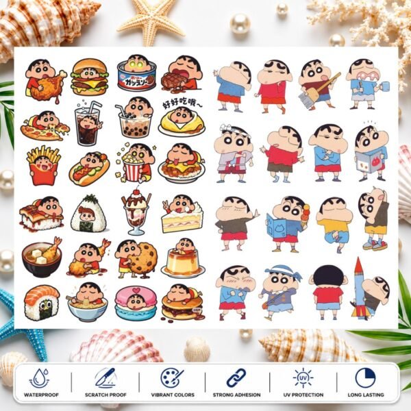 Alphabet Design Sticker Sheet – Decorative & Kids Learning Alphabet Stickers