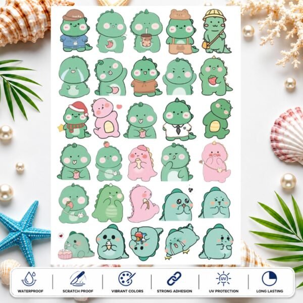 Smile & Daisy UV DTF Stickers – Waterproof Decorative Stickers