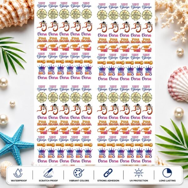 Artistic Peacock Feather UV DTF Stickers – Premium Decorative Transfer Sheet