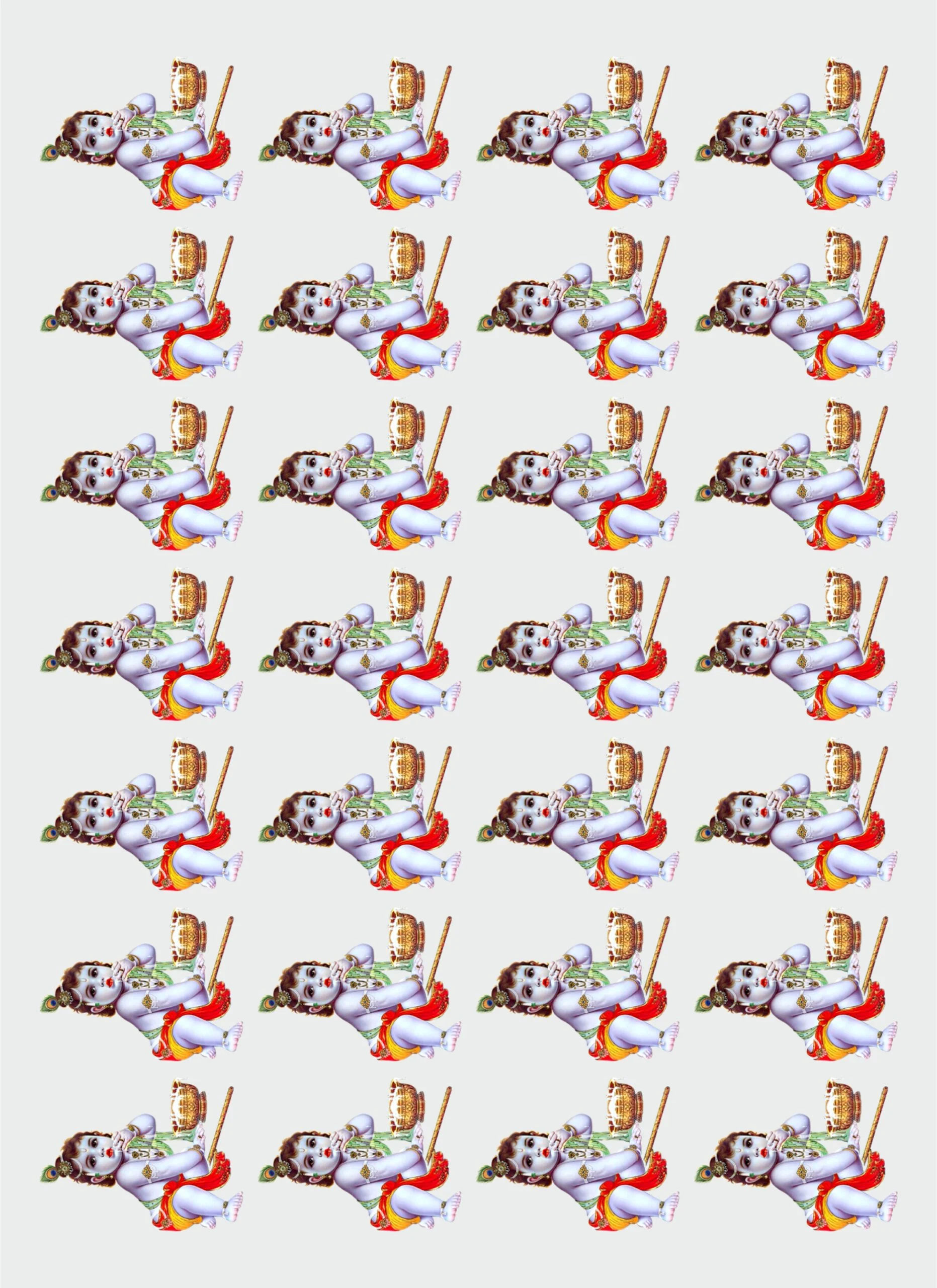 Krishna Bhagwan (Ladoo Gopal) UV DTF Stickers 🌸🪔