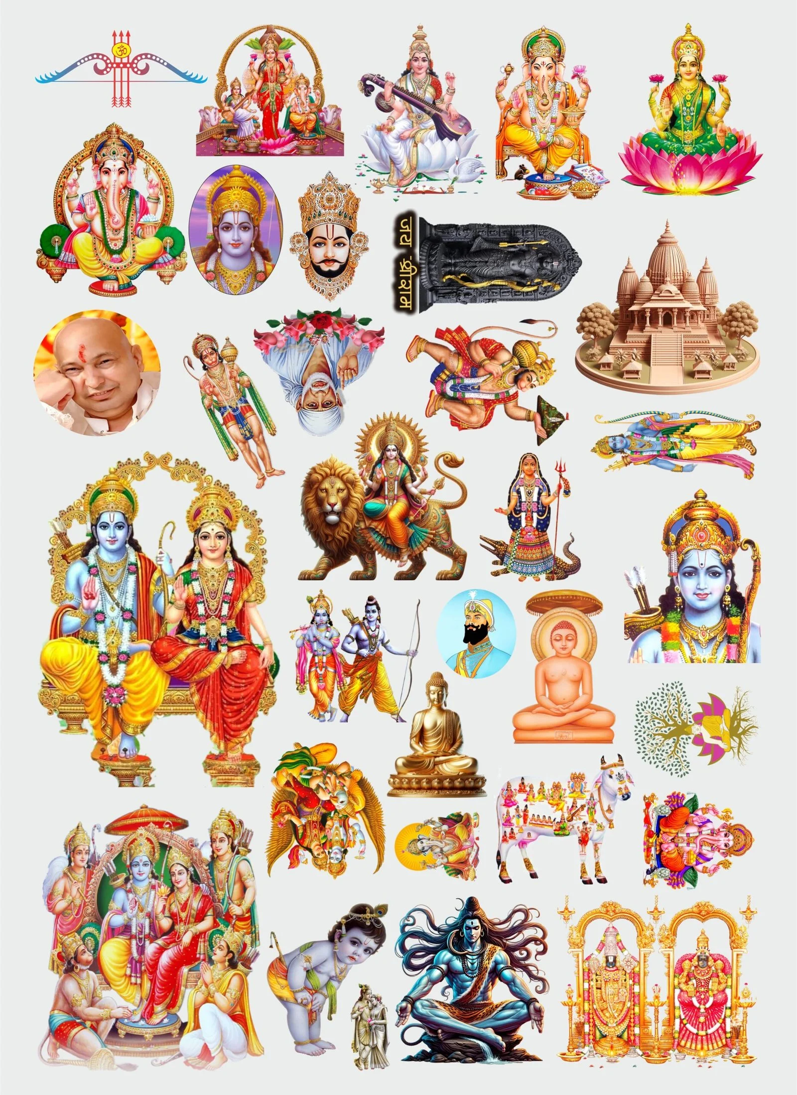 All Hindu Gods Sticker's Pack | UV DTF Stickers | Bhakti Edition - Vedic God Sticker 🌸✨