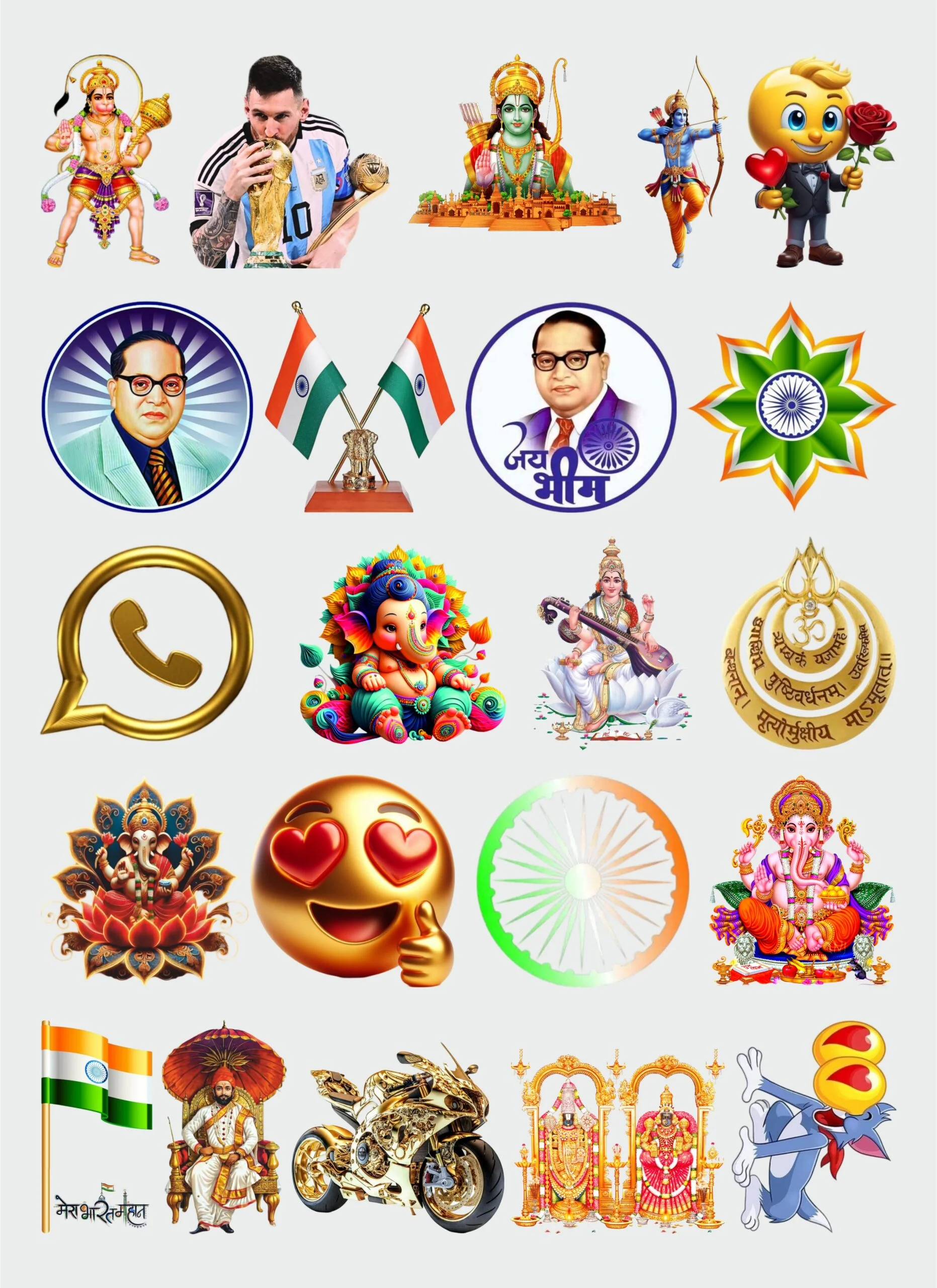 All Hindu Gods Sticker's Pack-7 | UV DTF Stickers | Bhakti Edition - Vedic God Sticker 🌸✨