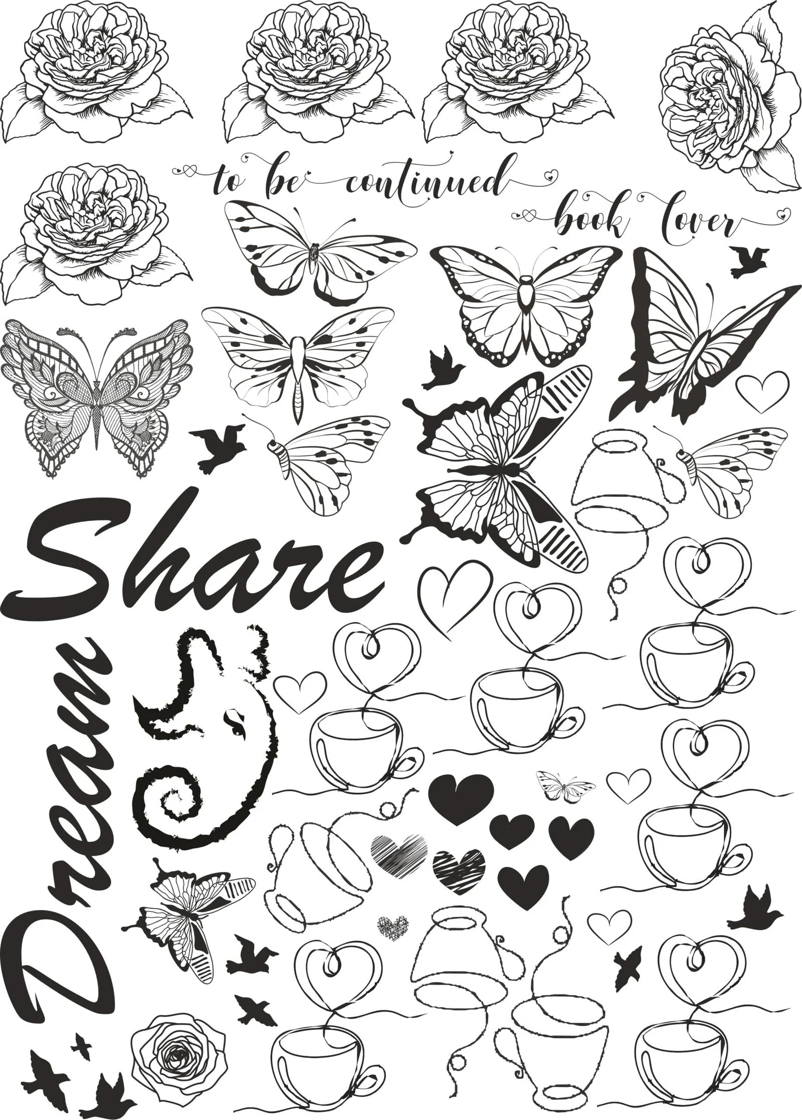 Artistic EP Metallic Labels Or Stickers | Nature & Flower Inspirations Series-1
