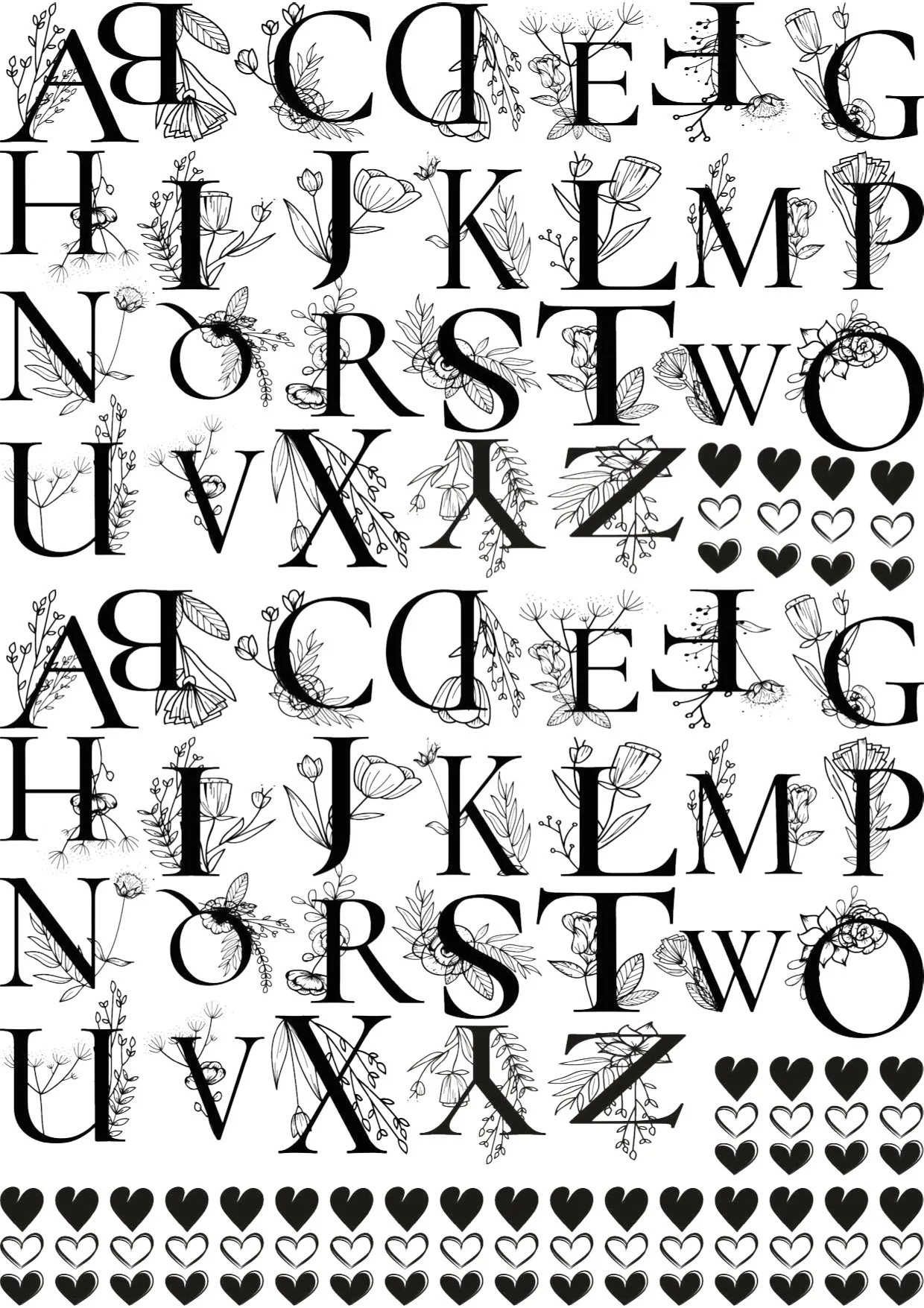Premium EP Metallic Stickers | Alphabetics, Numeric & Roman Digits