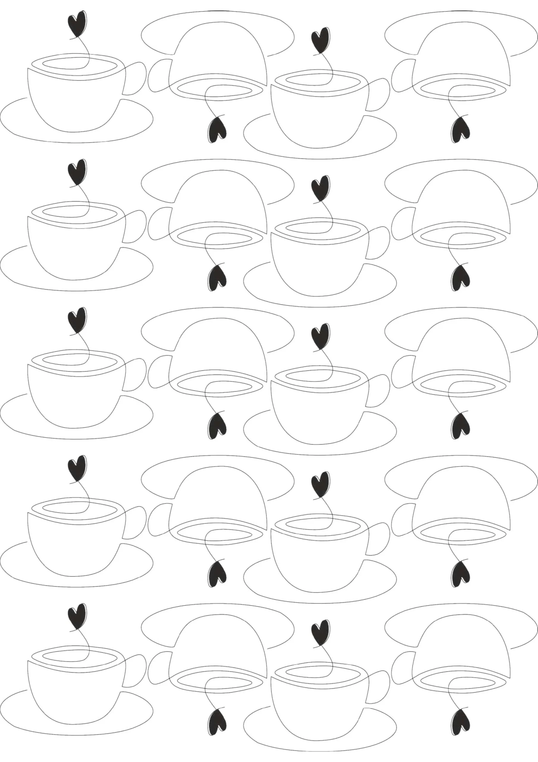 Elegant EP Metal Stickers | Coffee With Heart - Two Souls One Journey Begins☕💕